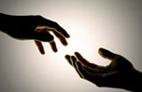 Hands reaching out
